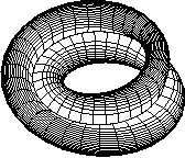 Curled torus fiber of the 1:-2 resonant oscillator system